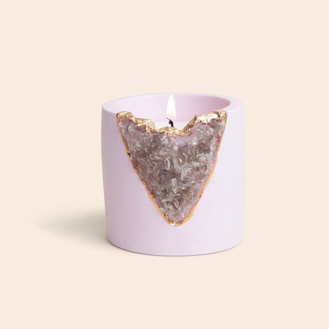 Lavender Santal Geode Candle