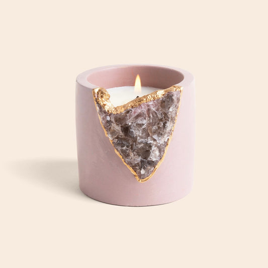 Wildflowers Geode Candle