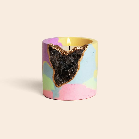 Bergamot Blossom Geode Candle